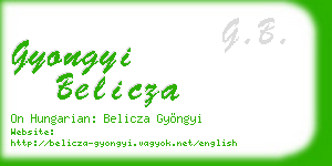 gyongyi belicza business card