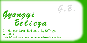 gyongyi belicza business card